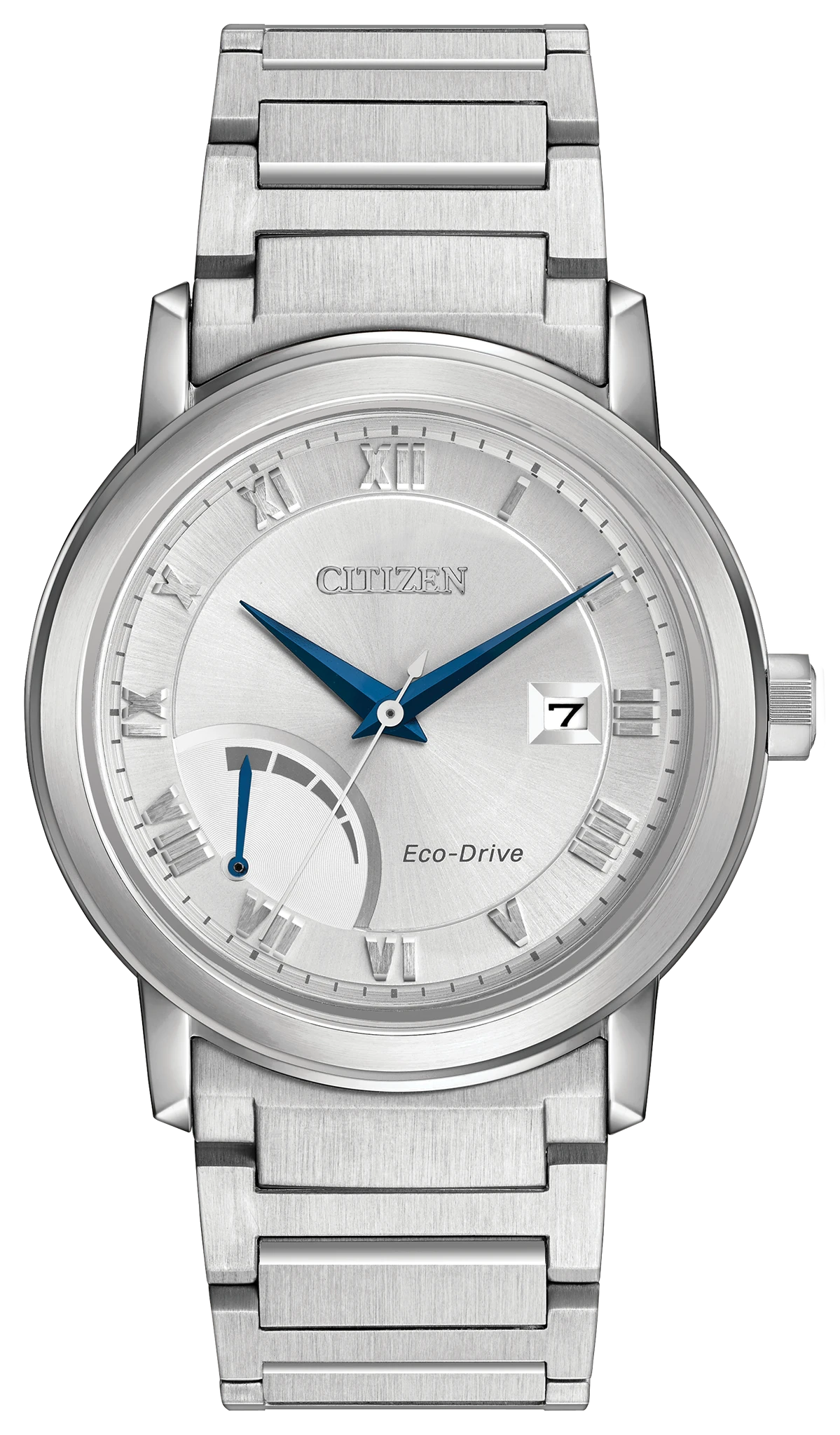 Citizen PRT Silver-Tone Dial Stainless Steel Bracelet AW7020-51A